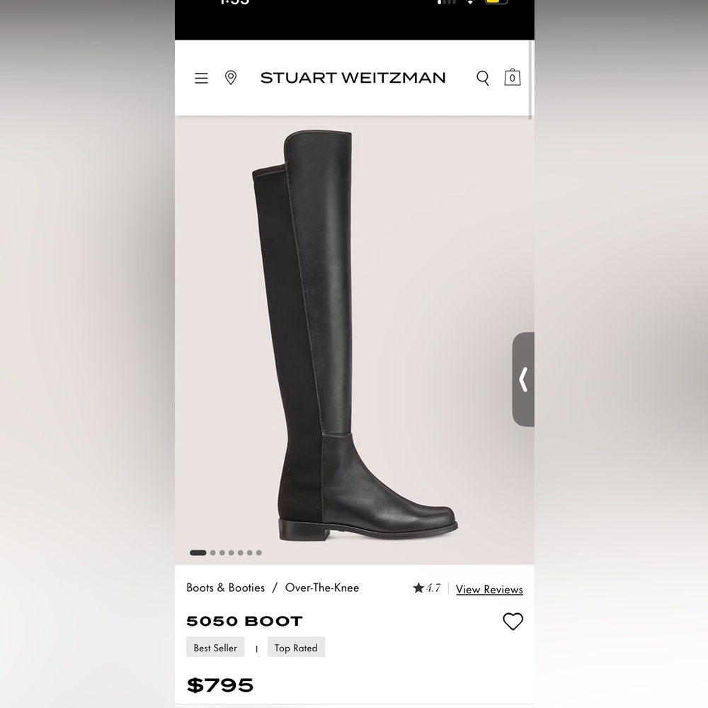 Stuart Weitzman ‘half n half’ Style Ladies Boots. Hard to find color!!